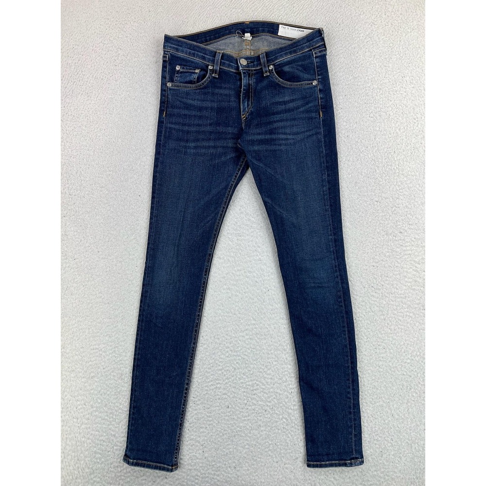 Rag & Bone Skinny Jeans Womens 27 Blue Medium Wash Low Rise Stretch Denim